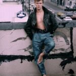 Vintage David Bowie 80s Black Leather Punk Style Motorcycle Jacket