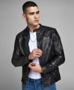 Vintage Sheep Skin Bomber Style Leather Jacket