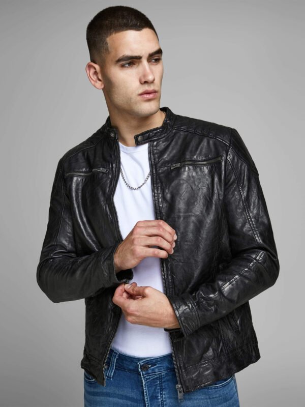 Vintage Sheep Skin Bomber Style Leather Jacket