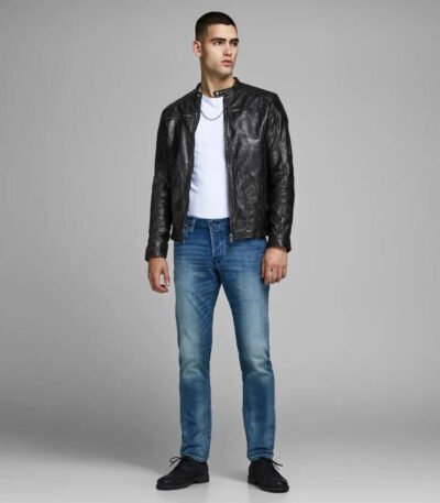 Vintage Sheep Skin Bomber Style Leather Jacket