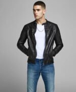 Vintage Sheep Skin Bomber Style Leather Jacket