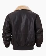 Vintage Style Flying F-19 Army Faux Fur Collar Real Leather Jacket