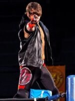 WWE AJ Styles Hooded Leather Vest