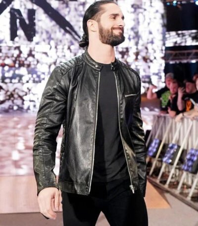WWE Seth Rollins Black Stylish Leather Jacket