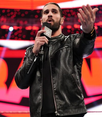 WWE Seth Rollins Black Stylish Leather Jacket