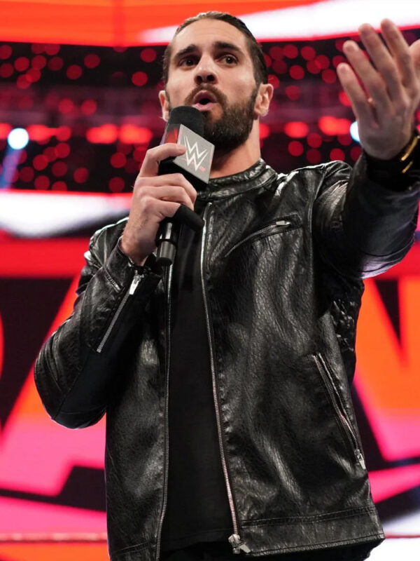 WWE Seth Rollins Black Stylish Leather Jacket