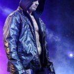WWE Superstar AJ Stylish Hooded Leather Jacket