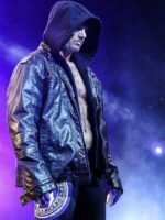 WWE Superstar AJ Stylish Hooded Leather Jacket