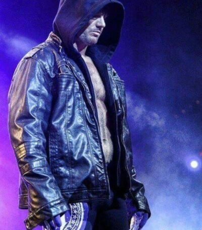 WWE Superstar AJ Stylish Hooded Leather Jacket
