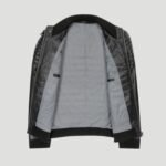 Warm Men's Winter Jacket In The Leather Style