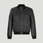 Warm Men's Winter Jacket In The Leather Style