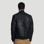 Warm Men's Winter Jacket In The Leather Style