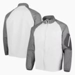 White Full Zip Windbreaker Jacket