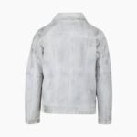 White Wax Leather Biker Jacket