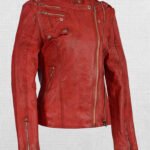 Woman's Double Zipper Asymmetrical Moto Jacket