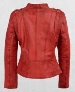 Woman's Double Zipper Asymmetrical Moto Jacket