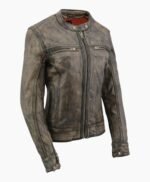 Women Antique Distressed Vintage Sheepskin Leather