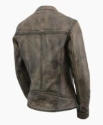 Women Antique Distressed Vintage Sheepskin Leather
