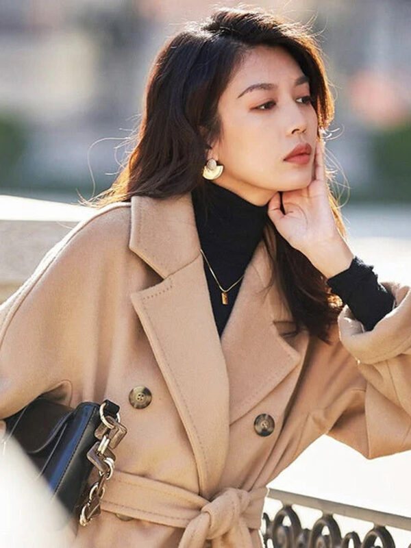 Women Autumn Winter Elegant Casual Warm Wool Coat