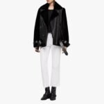 Women Belted Long Leather Jacket