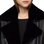 Women Belted Long Leather Jacket