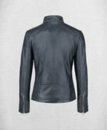 Women Biker Black Leather Jacket