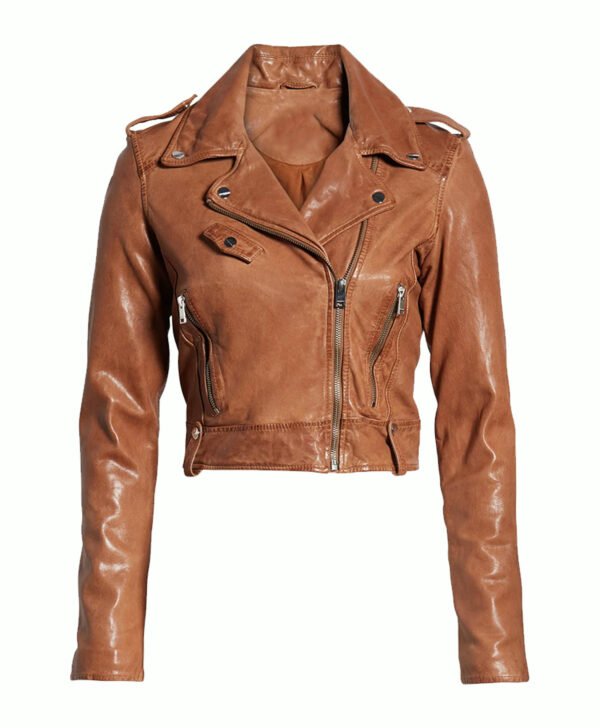 Women Biker Short Body Pure Leather Jacket