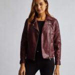 Women Biker Short Leather Jacket