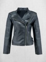 Women Black Trending Leather Jacket