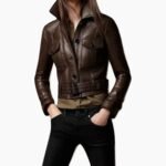 Women Brown Stylish Leather Jacket