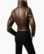 Women Brown Stylish Leather Jacket
