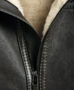 Women Flying Aviator Real Genuine Fur Leather Bomber Jacket