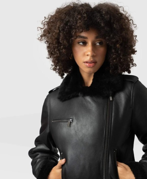 Women Genuine Shearling Leather Jacket