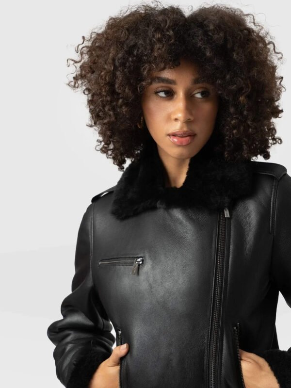 Women Genuine Shearling Leather Jacket