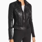 Women Hot Moto Sheepskin Leather Jacket