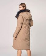 Women Reversible Genuine Fur Hood Coat For Winter