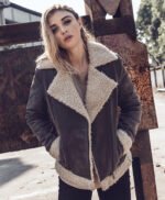 Women Winters Genuine Fur Shearling Leather Jacket