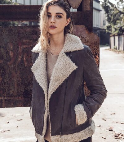 Women Winters Genuine Fur Shearling Leather Jacket