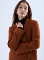 Women Wool Long Coat Casual Style