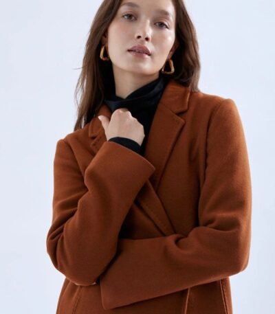 Women Wool Long Coat Casual Style