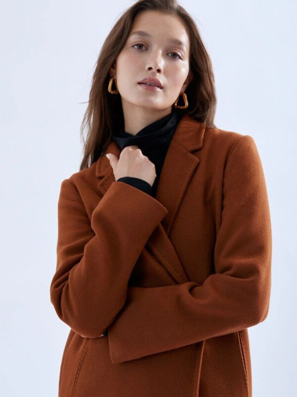 Women Wool Long Coat Casual Style