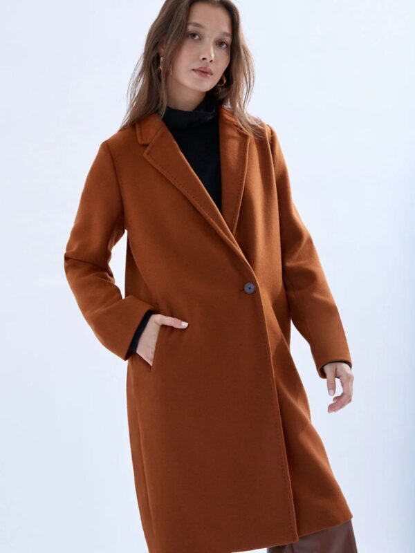 Women Wool Long Coat Casual Style