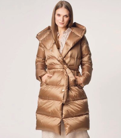 Womens Beige Down Winter Jacket