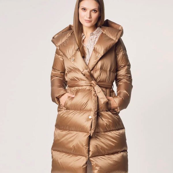 Womens Beige Down Winter Jacket