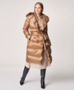 Womens Beige Down Winter Jacket