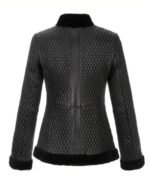 Women's Black Genuine Fur Leather Jacket