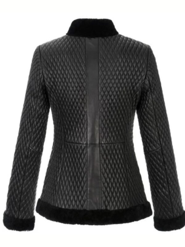 Women's Black Genuine Fur Leather Jacket