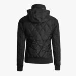 Womens Black Quilted Jacket Tailored Fit Outerwear