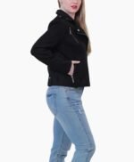 Women's Black Suede Leather Jacket