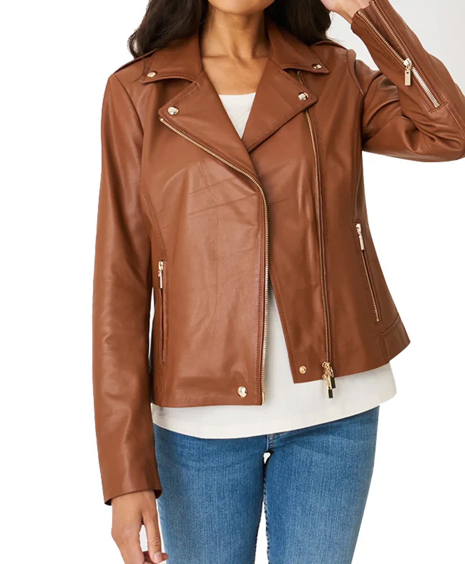 Womens Brown Leather Motorcycle Jacket Womens Brown Leather Motorcycle Jacket
